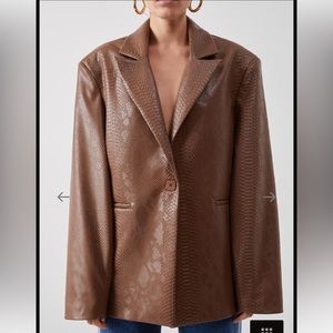 Oversized crocodile blazer